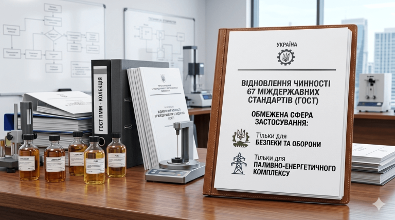 Відновлено дію 67 стандартів ГОСТ для паливно-мастильних матеріалів: Наказ УкрНДНЦ № 23